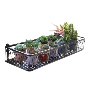 花架置物架阳台挂式悬挂窗台窗外窗户窗沿挂钩多肉铁艺心形花盆架