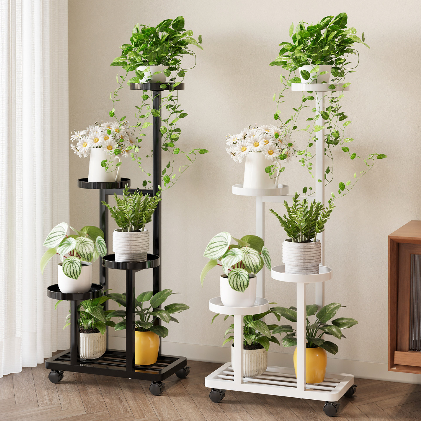 京维美居花架子客厅落地式新款