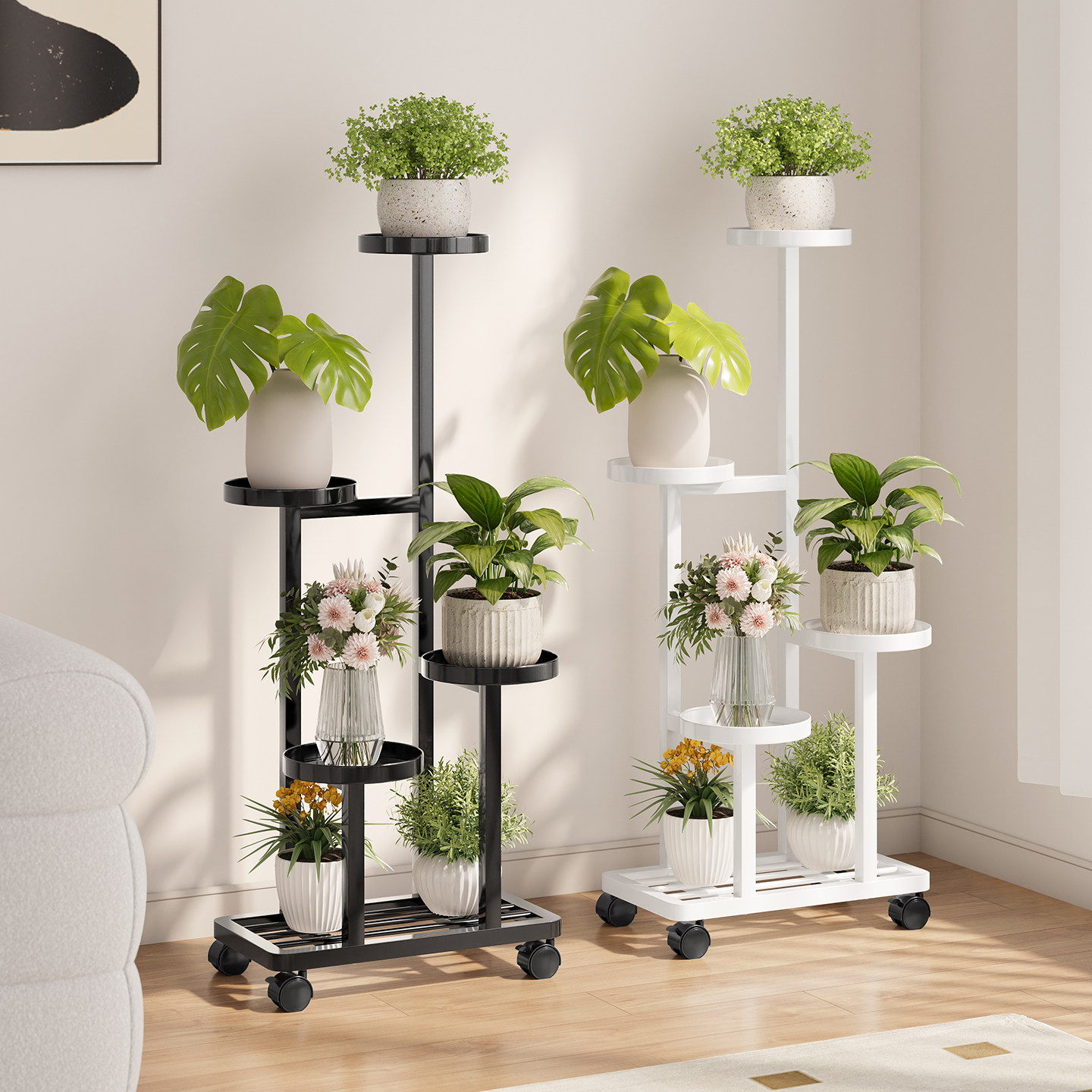 花架子客厅落地式花架置物架阳台可移动室内多层铁艺植物架花盆架,住宅家具,花架/花几,淘宝优惠券,粉丝福利购,淘宝优惠卷