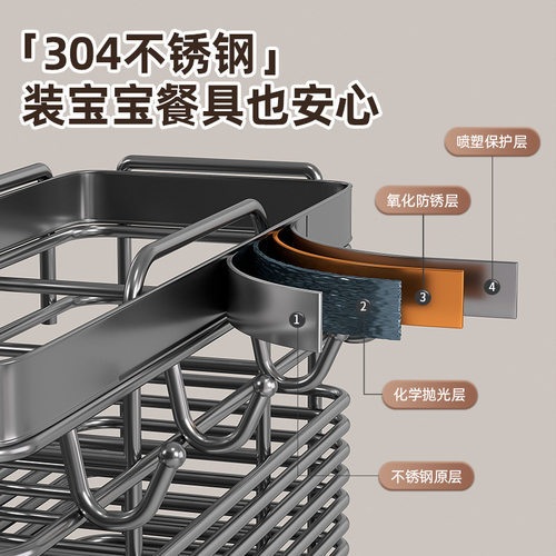 厨房筷子收纳盒筒壁挂式