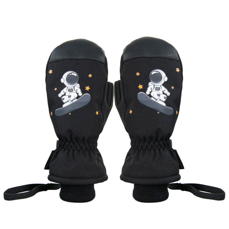 冬季新品防水儿童滑雪手套玩雪加绒保暖防滑单板儿童滑雪手套闷子