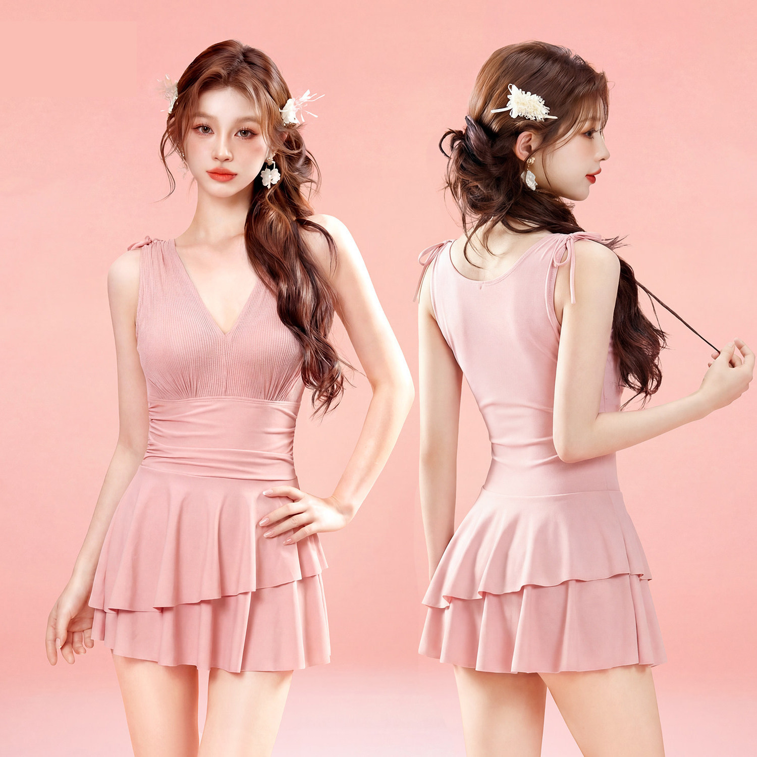 泳衣女2026新款高级感遮肚显瘦微胖女孩性感绝美纯欲泡温泉游泳装