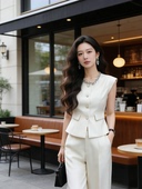 气质百搭显瘦无袖 2026春季 时尚 女装 马甲女设计感小众上衣 新款