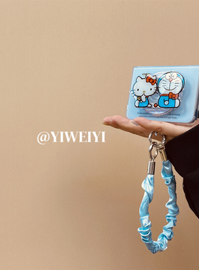 依维意 适用于华为PuraX折叠手机壳小清新蓝色MateX3磁吸kt哆啦A梦支架新款MateX5典藏版丝巾手提防摔MateX6