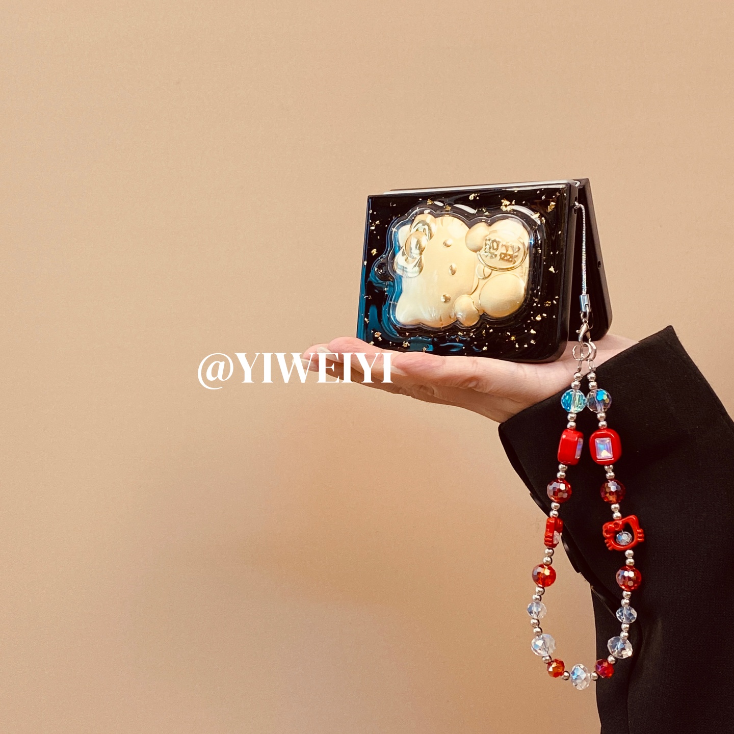 适用于小米折叠金箔kitty手机壳