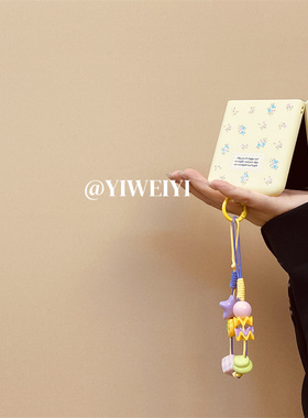 依维意 适用OPPOFindN3Flip折叠手机壳vivoXFlip多巴胺手串三星ZFlip6小碎花novaFlip奶黄色新款小米MIXFlip