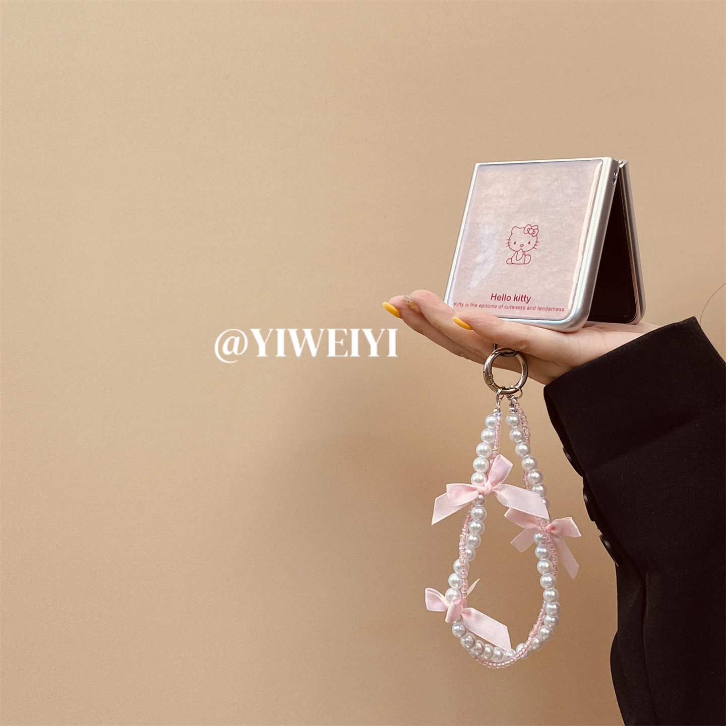 适用于荣耀折叠粉色少女心手机壳