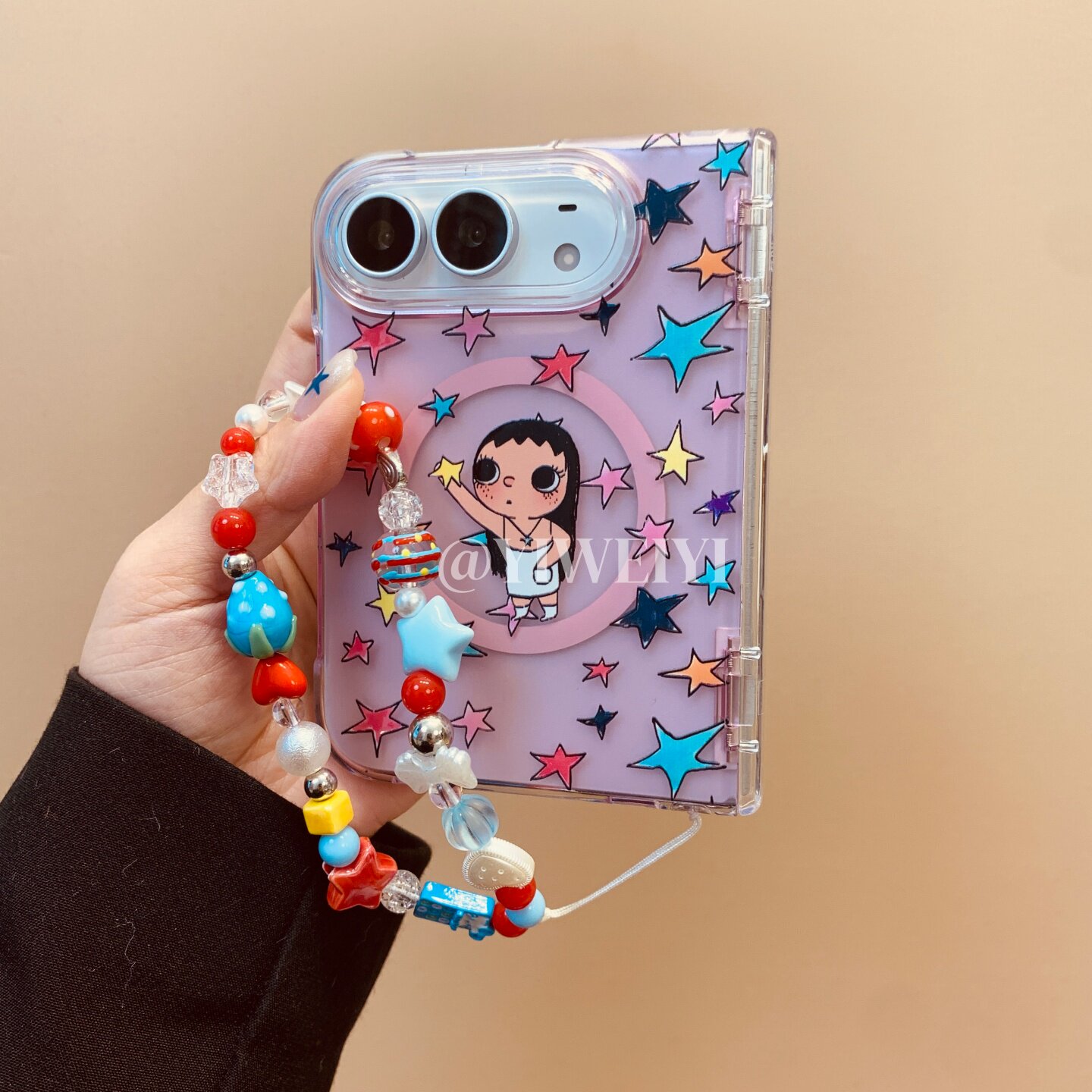 依维意 适用于iPhoneDuo手机壳阔折叠屏磁吸透粉星星小玉华为Puraxmax韩系少女心新款PXMAX防摔保护壳超薄ins