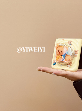 依维意 适用于小米MIXFlip2折叠手机壳华为PuraX黄色波漾Pocket2磁吸小熊支架新款可爱时尚OPPOFindN3Flip