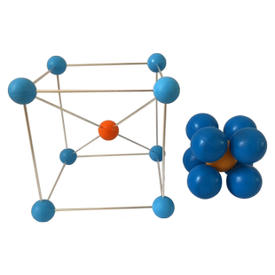 体心立方堆积模型晶胞球棍比例2件套金属晶体密堆积