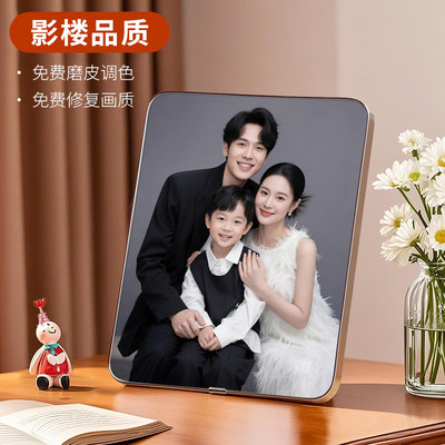 照片做精致水晶相框摆台色彩清晰