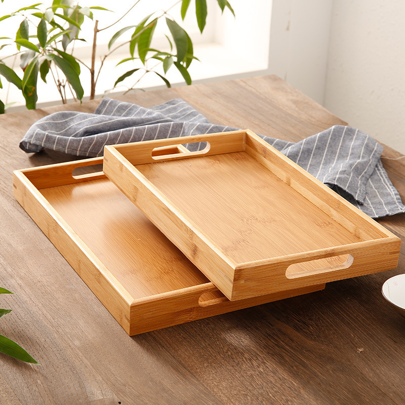 竹木托盘长方形茶实家用功