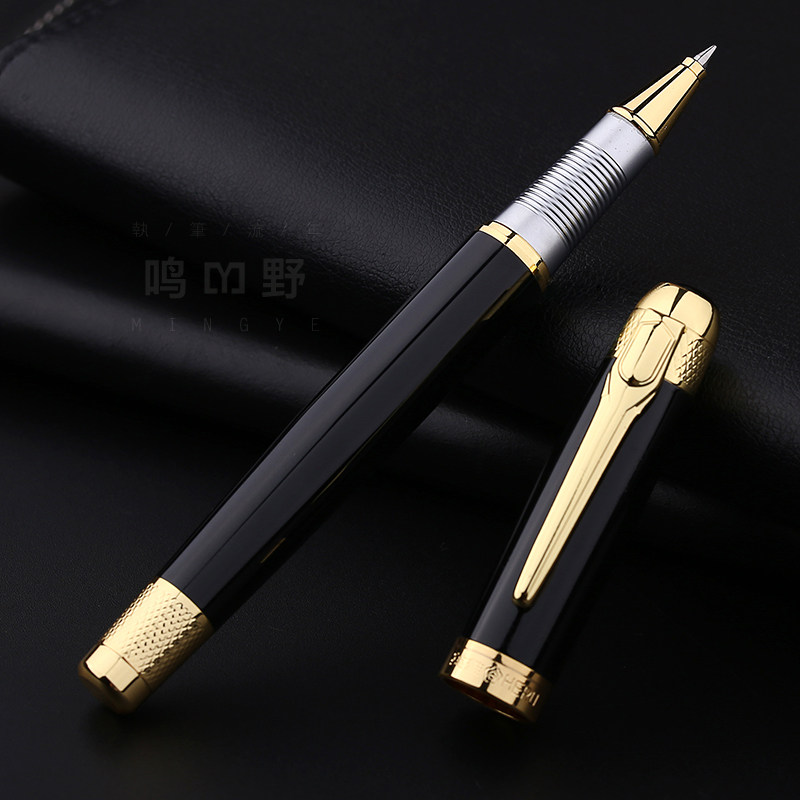 영웅 1503 서명 펜 금속 볼펜 젤 펜 검정 물 펜 비즈니스 도매 남자 사무실 고급 기업 선물 레터링 펜 DIY 맞춤 로고 무료 레터링