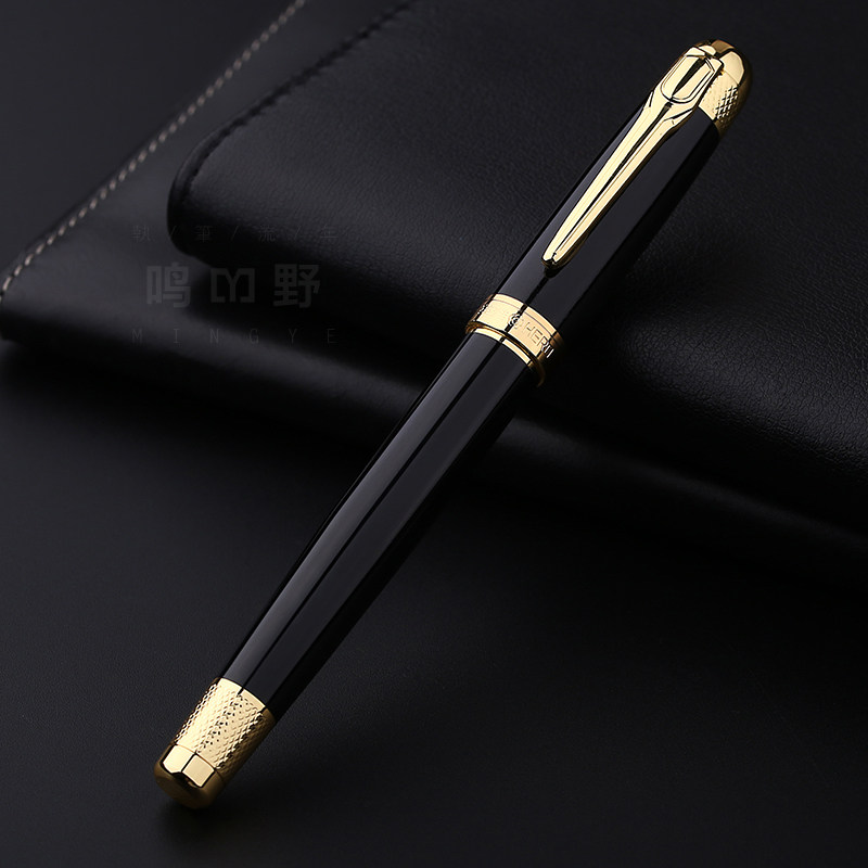 영웅 1503 서명 펜 금속 볼펜 젤 펜 검정 물 펜 비즈니스 도매 남자 사무실 고급 기업 선물 레터링 펜 DIY 맞춤 로고 무료 레터링