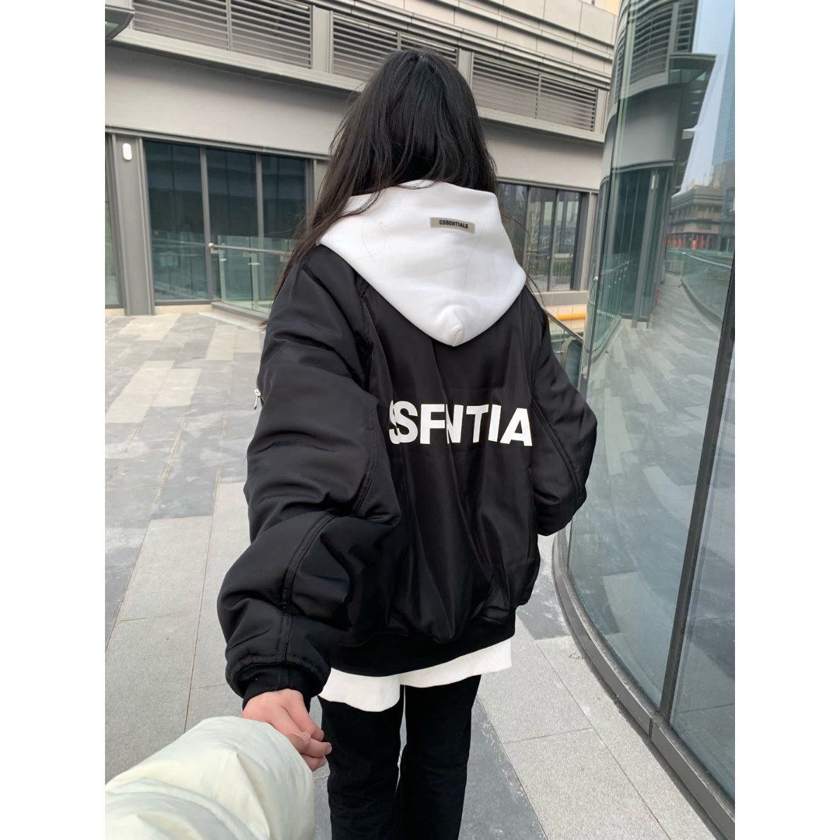 春夏季潮牌ESS字母飞行员夹克男女情侣美式简约薄款棒球服外套女