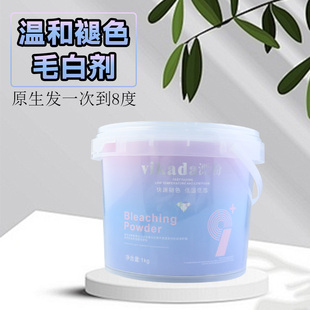 无尘蓝漂威德隆炫彩褪色粉大桶装蓝色漂粉理发店专用漂发剂不伤发
