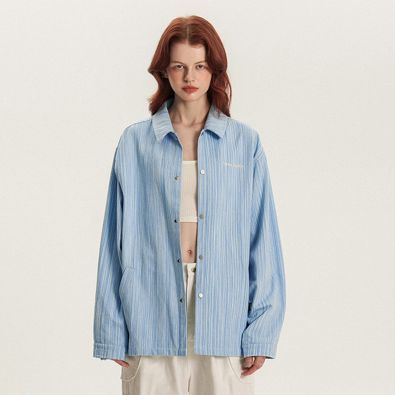 NNOVA23AU牛仔条纹长袖