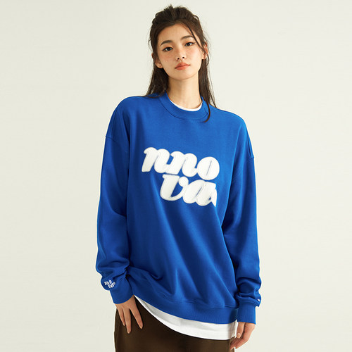 国潮潮印花嘻哈情侣长袖圆领卫衣