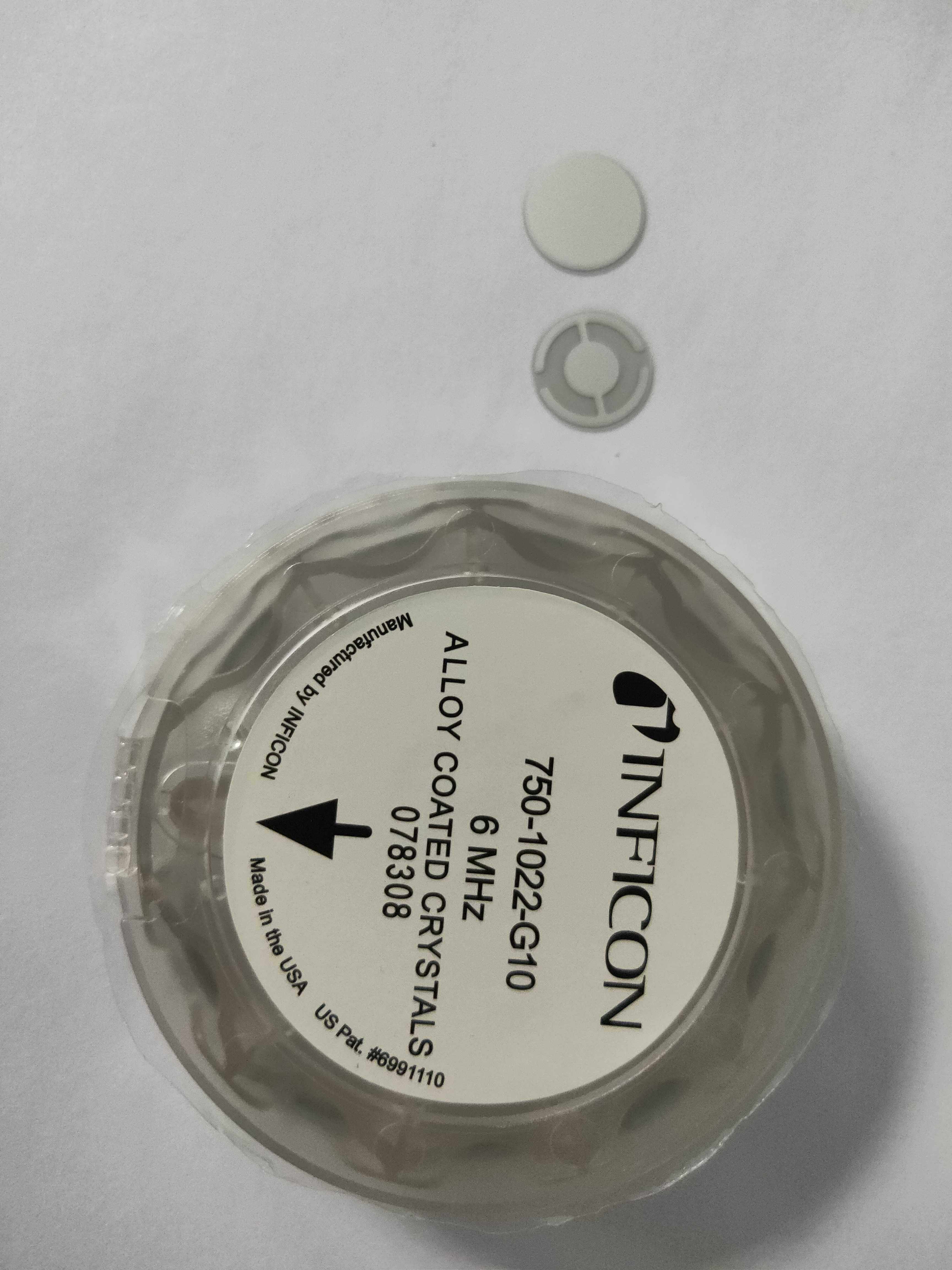 银铝合金电极晶振片 alloy crystal 6mhz晶振片 750-1022-g10