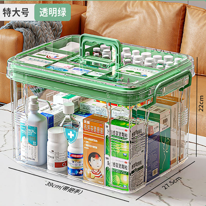 药箱家庭装家用大容量多层医药箱全套应急医护医疗收纳药品小药盒
