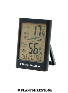 Milestone块根植物多肉电子温度计湿度计壁挂大屏触摸背光磁吸