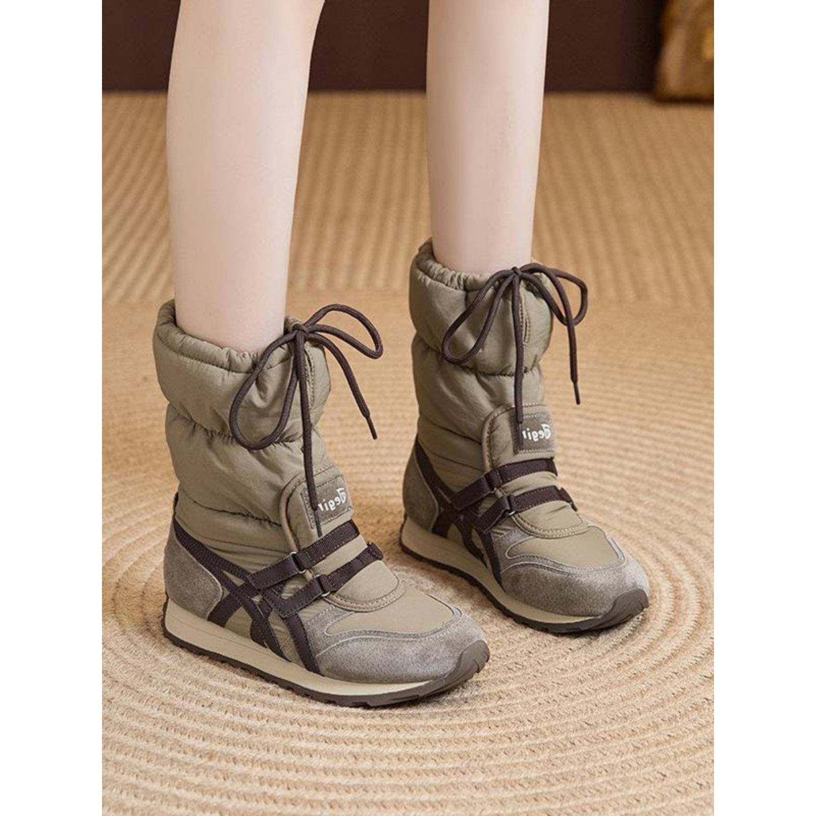 东北棉靴女2025冬季新款平底雪地靴加厚保暖短筒靴速干德训鞋袜套,女鞋,德训鞋,淘宝优惠券,粉丝福利购,淘宝优惠卷