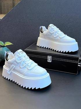 颜值品质兼备Minimalism Aquaman低帮超厚底小白鞋男内增高休闲鞋