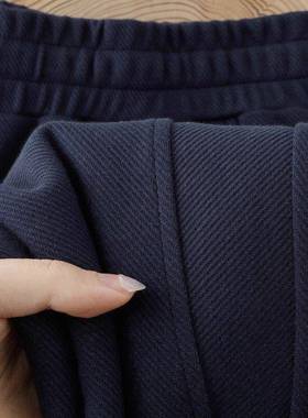 MAROLIO~pin质好货力荐！300g重磅斜纹束脚卫裤女潮流百搭长裤男