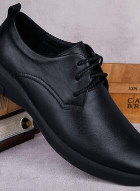 TSMR 简约而不简单~闭眼入！纯牛皮厚底软皮中年人商务正装皮鞋男