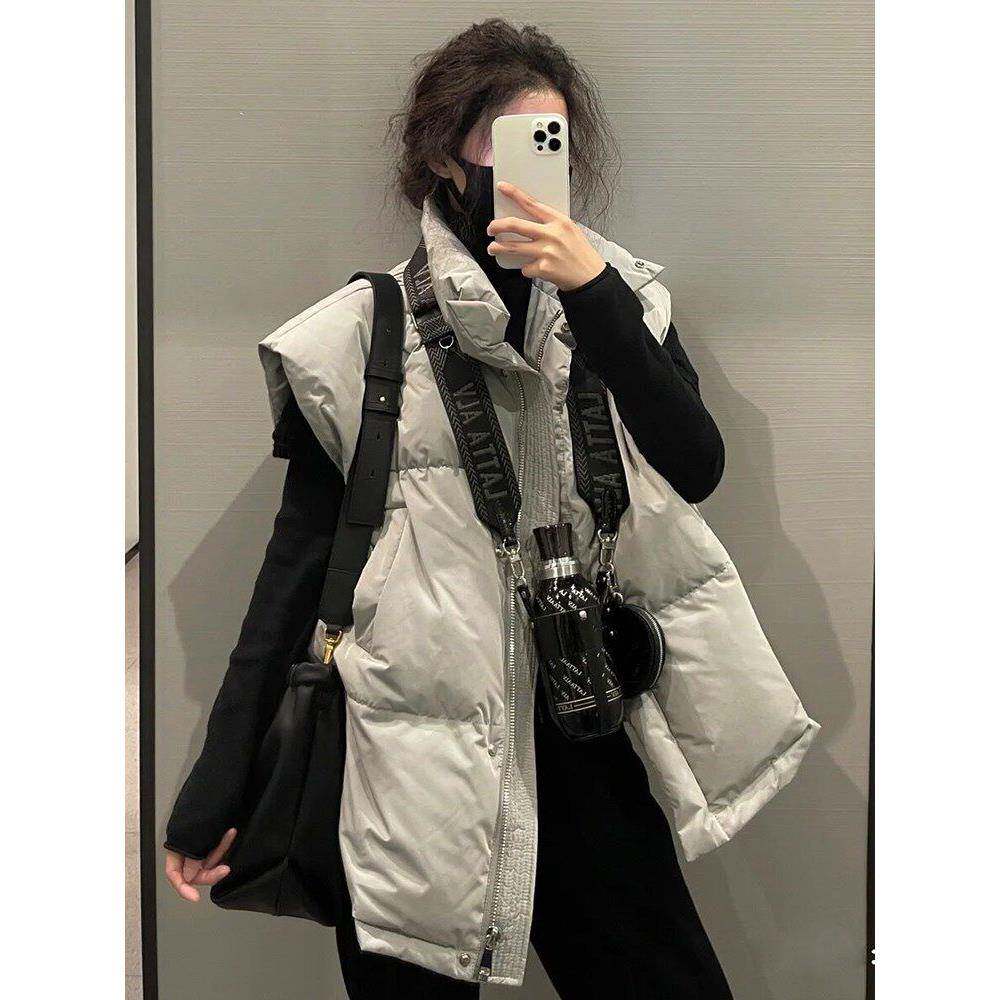 时尚品牌秋冬新款女式羽绒马甲，学院风欧式马甲，流行马甲上衣