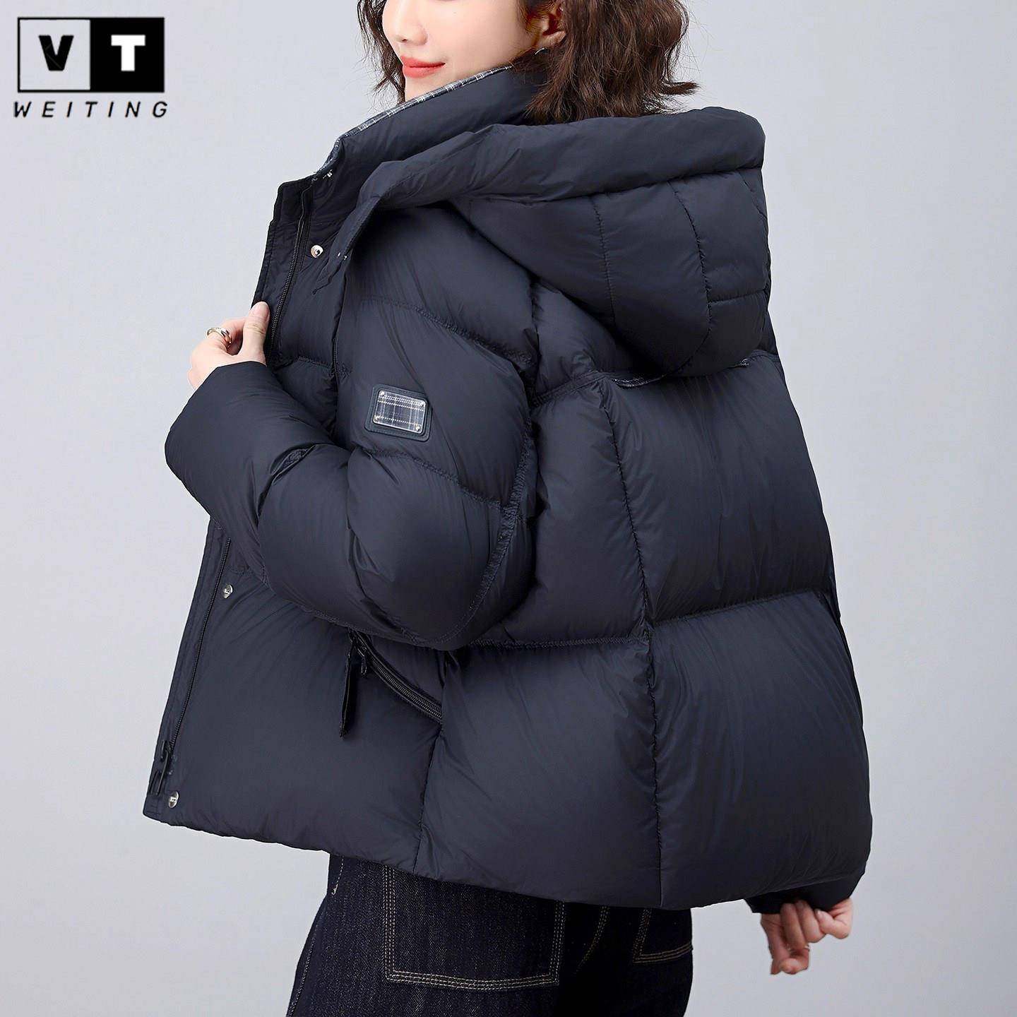 WEI TING短款加厚羽绒服女款冬季新款高端洋气小个子轻薄保暖外套