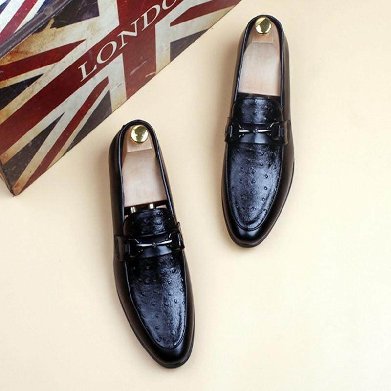 vkwwhy软皮商务休闲一脚蹬马衔扣尖头皮鞋男高级感韩版休闲豆豆男,流行男鞋,单鞋,淘宝优惠券,粉丝福利购,淘宝优惠卷