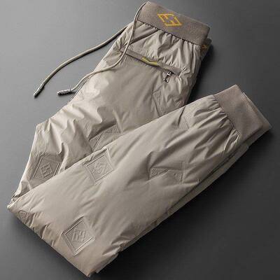 MAROLIO~天花板级别！出口挪威压胶小脚羽绒裤冬天外穿男女保暖裤