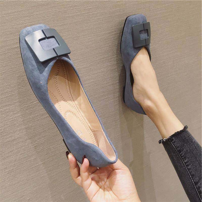 香港2023夏季新款网红百搭软底四季平底单鞋女方头浅口舒适豆豆鞋,女鞋,浅口单鞋,淘宝优惠券,粉丝福利购,淘宝优惠卷