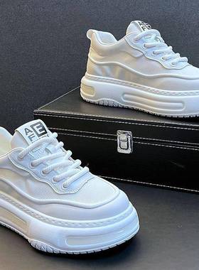 行走更舒适Minimalism Aquaman透气厚底小白鞋男网面内增高休闲