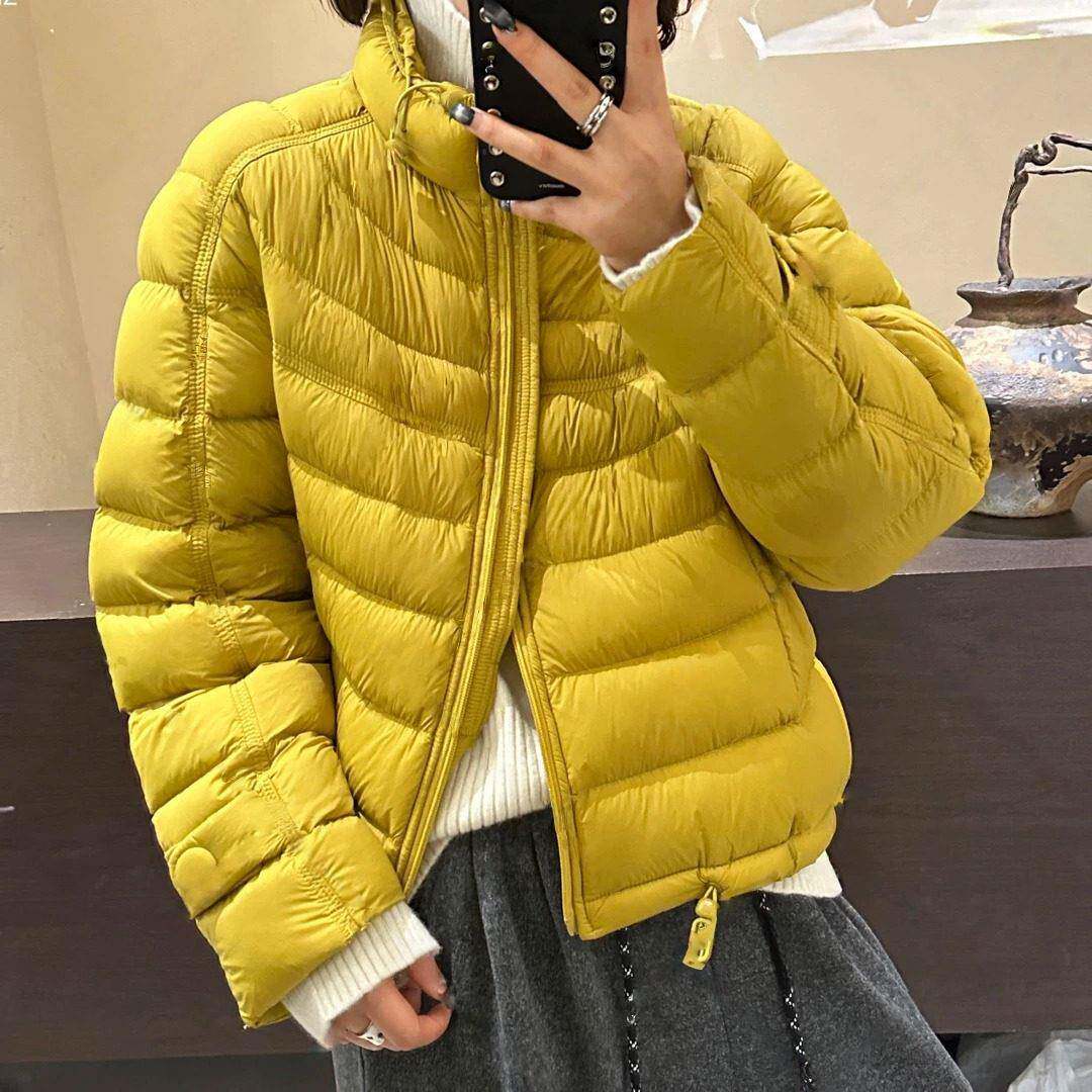 欧洲站立领轻薄羽绒棉服女2025冬季新款韩系宽松小个子面包服外套