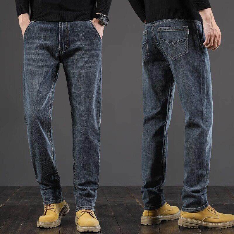 2025秋季新款牛仔裤男高级感直筒宽松中年男款裤子男春秋休闲长裤