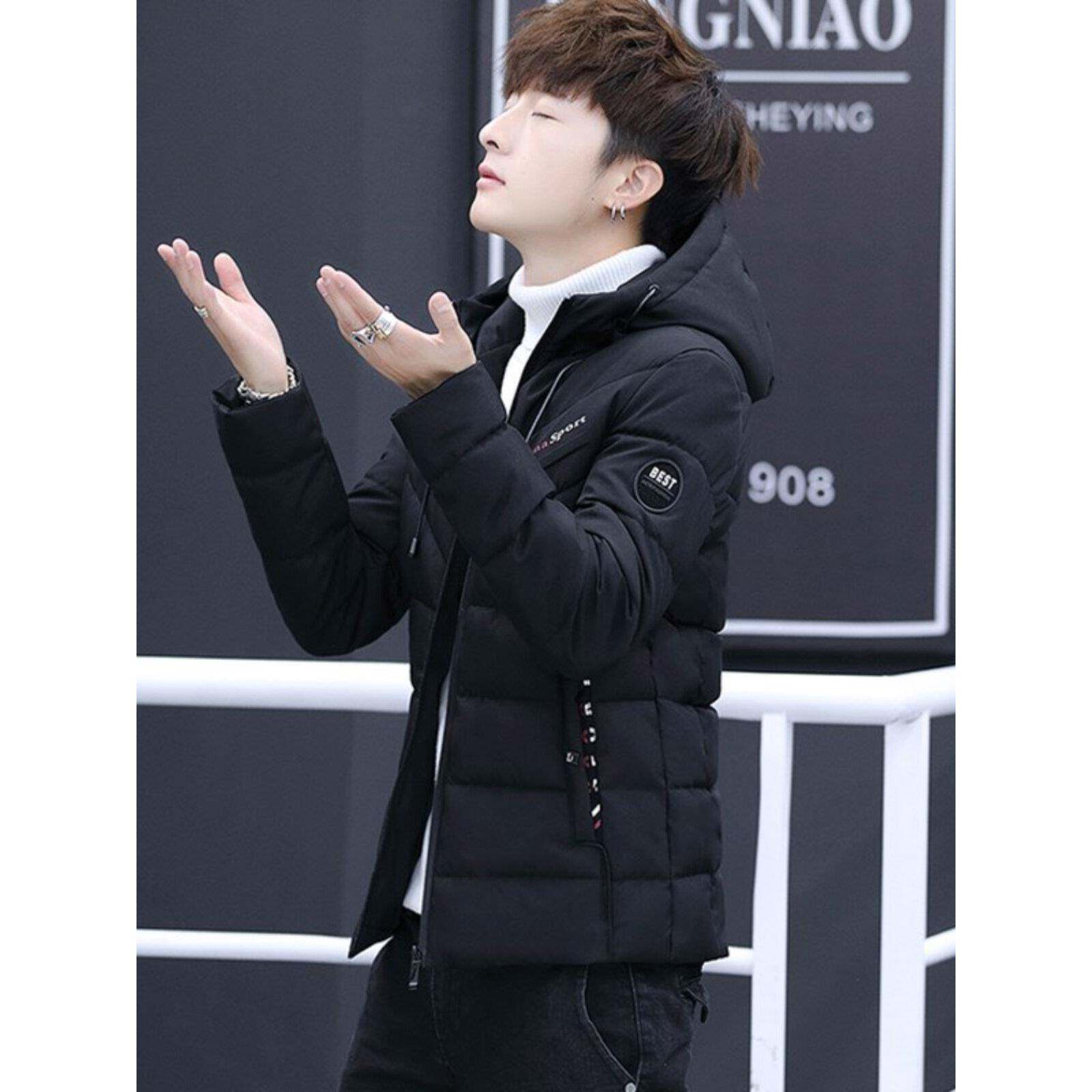 1515冬季男士外套韩版修身羽绒棉服加厚休闲潮流短款棉袄男装上衣