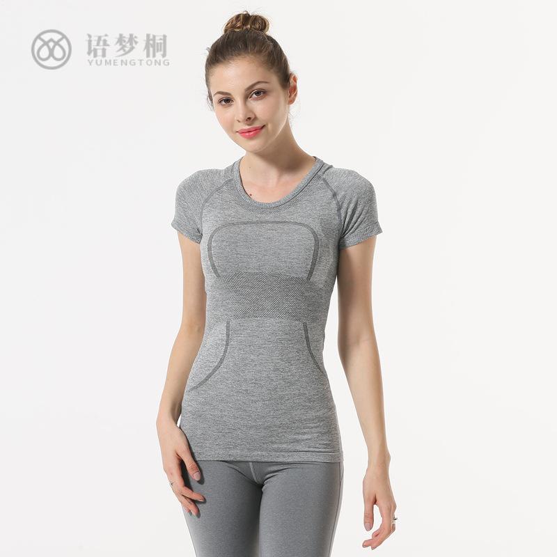 瑜伽服女健身恤上衣性感速干舞韵