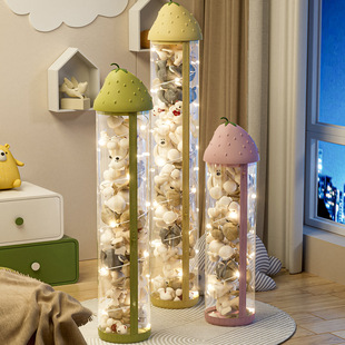 娃娃收纳桶拉链款装饰客厅大容量公仔桶儿童毛绒玩具卡通玩偶布偶