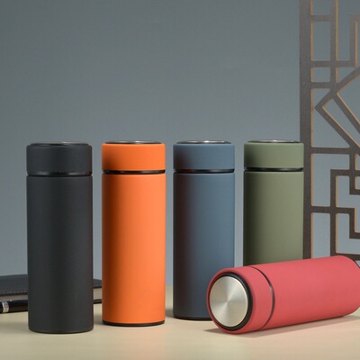 350ML不锈钢磨砂面商务直杯高档礼品套装保温杯少量定 制水杯