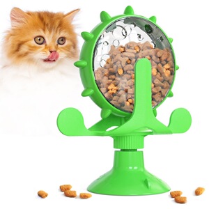 猫咪狗狗投食器滚轮旋转漏食器宠物玩具解闷自嗨用品钱滚轮