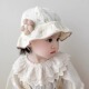 春夏季 婴儿帽子棉纱透气女宝宝花朵盆帽婴幼儿童渔夫帽防晒遮阳帽