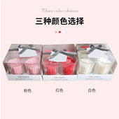 香薰蜡烛四个装 竖纹杯大豆蜡无烟净化空气应急照明ins工厂