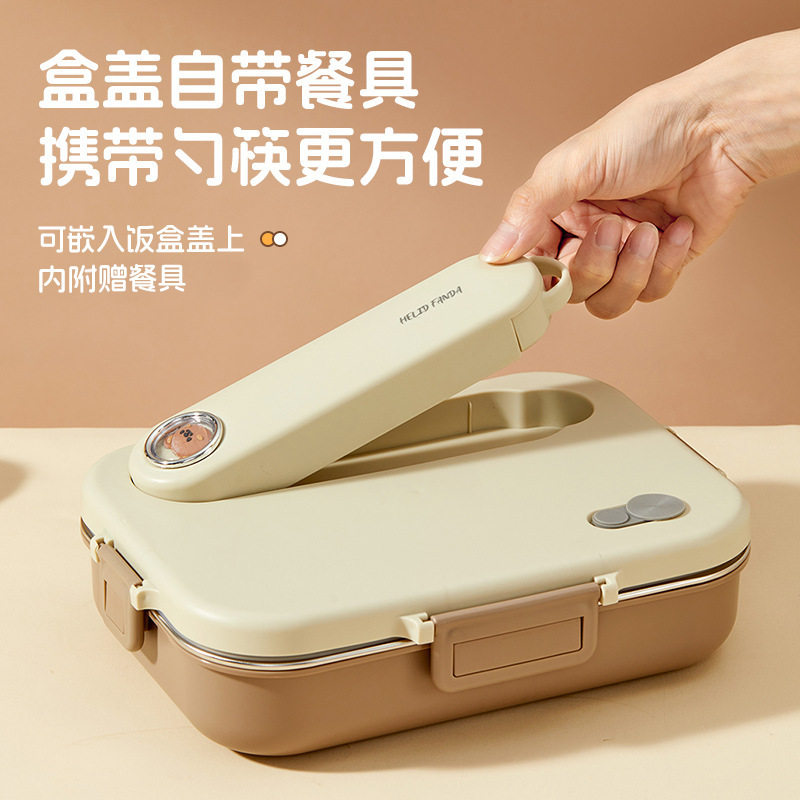 316不锈钢饭盒上班族小学生专用卡通分格密封餐盒食品级便当盒