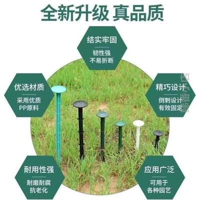 !丁塑料地膜固定防草布除草草皮倒刺型地膜钉防草布布u拉枝钉子地