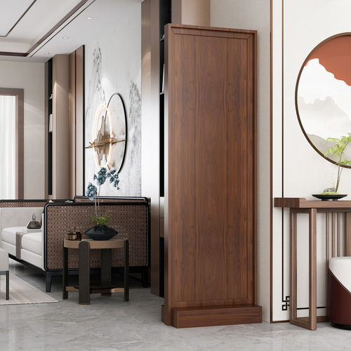 中式屏风隔断遮挡架客厅入户玄关一体简约现代木质座屏装饰架坐屏