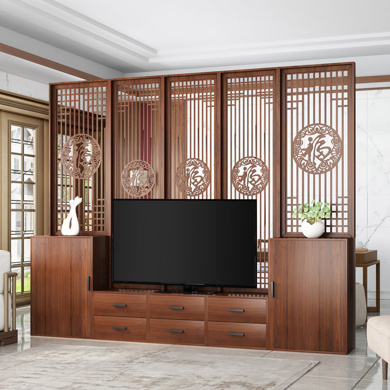 新中式多功能屏风隔断玄关柜电视柜组合套装简约小户型地柜收纳柜,住宅家具,电视柜,淘宝优惠券,粉丝福利购,淘宝优惠卷