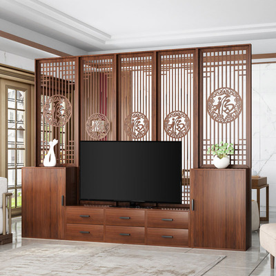 爱心城堡电视柜木质屏风隔断玄关