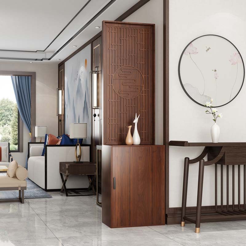 新中式入户玄关一体屏风客厅鞋柜木质玄关隔断装饰柜置物遮挡座屏,住宅家具,座屏,淘宝优惠券,粉丝福利购,淘宝优惠卷